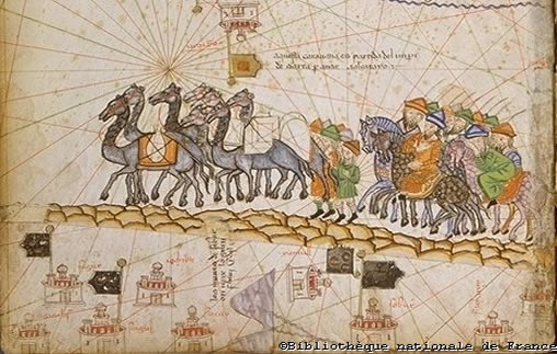 Marco Polo's journey from Italy to China in the 13th century